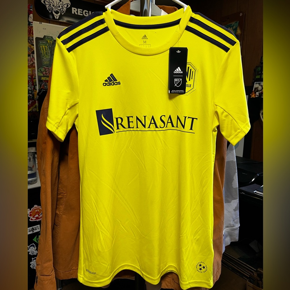 Nashville SC Adidas 2022 The Homecoming Kit Replica Blank Jersey - Yellow medium